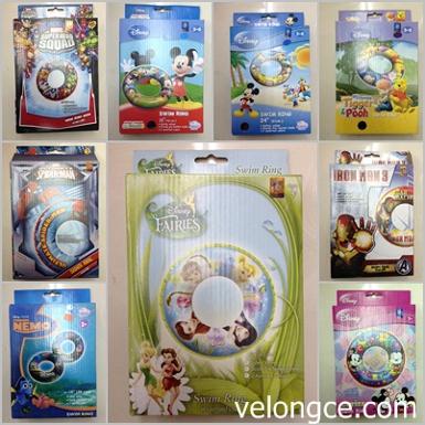ห่วงยางว่ายน้ำสำหรับเด็ก ลายการ์ตูนน่ารักสดใส ขนาดเส้นผ่าศูนย์กลาง 18-20-22-24 นิ้ว