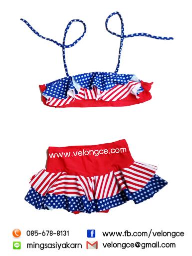 ชุดว่ายน้ำเด็กเอวสูง ลายน่ารัก เสื้อสั้นผูกคอ ผูกหลัง กระโปรงสวม size M-L-XL ชุดว่ายน้ำเด็กเอวสูง ลายน่ารัก เสื้อสั้นผูกคอ ผูกหลัง กระโปรงสวม size M-L-XL