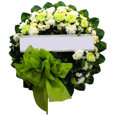 W61010 พวงหรีดดอกไม้สด