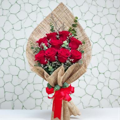 ช่อดอกกุหลาบสีแดง VD 992ุ7