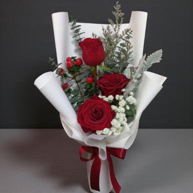 ช่อดอกกุหลาบสีแดง VD 9932