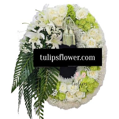 พวงหรีดไม้กระดาน TT 10031