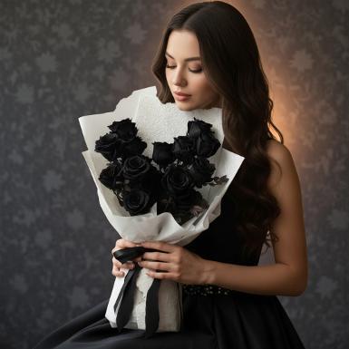 ช่อดอกกุหลาบสีขาว VD 9938