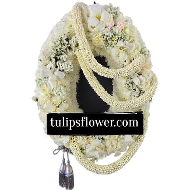 พวงหรีดไม้กระดาน TT 10027