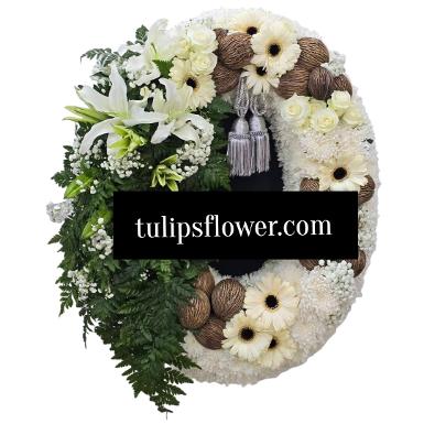 พวงหรีดไม้กระดาน TT 10014